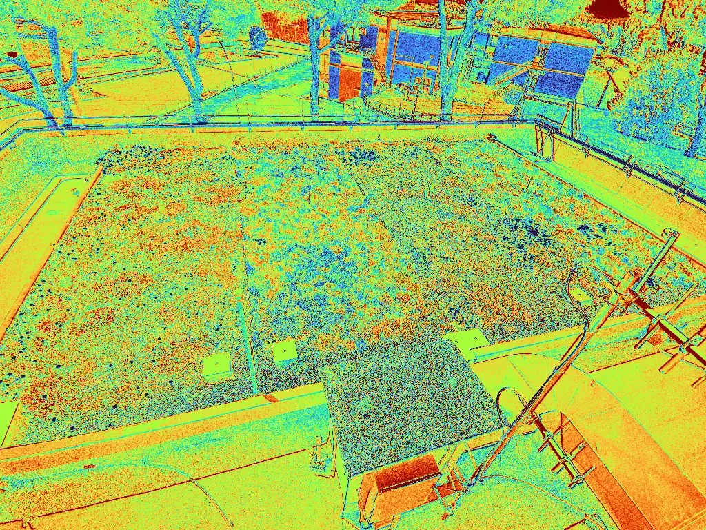 The same roof rendered as an index map